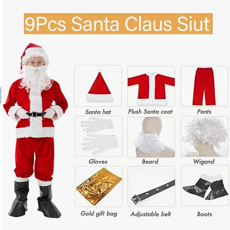 Fantasia de Papai Noel para criança